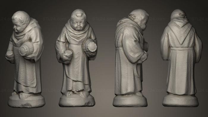 Статуи религиозные (Монах, STKRL_0071) 3D модель для ЧПУ станка